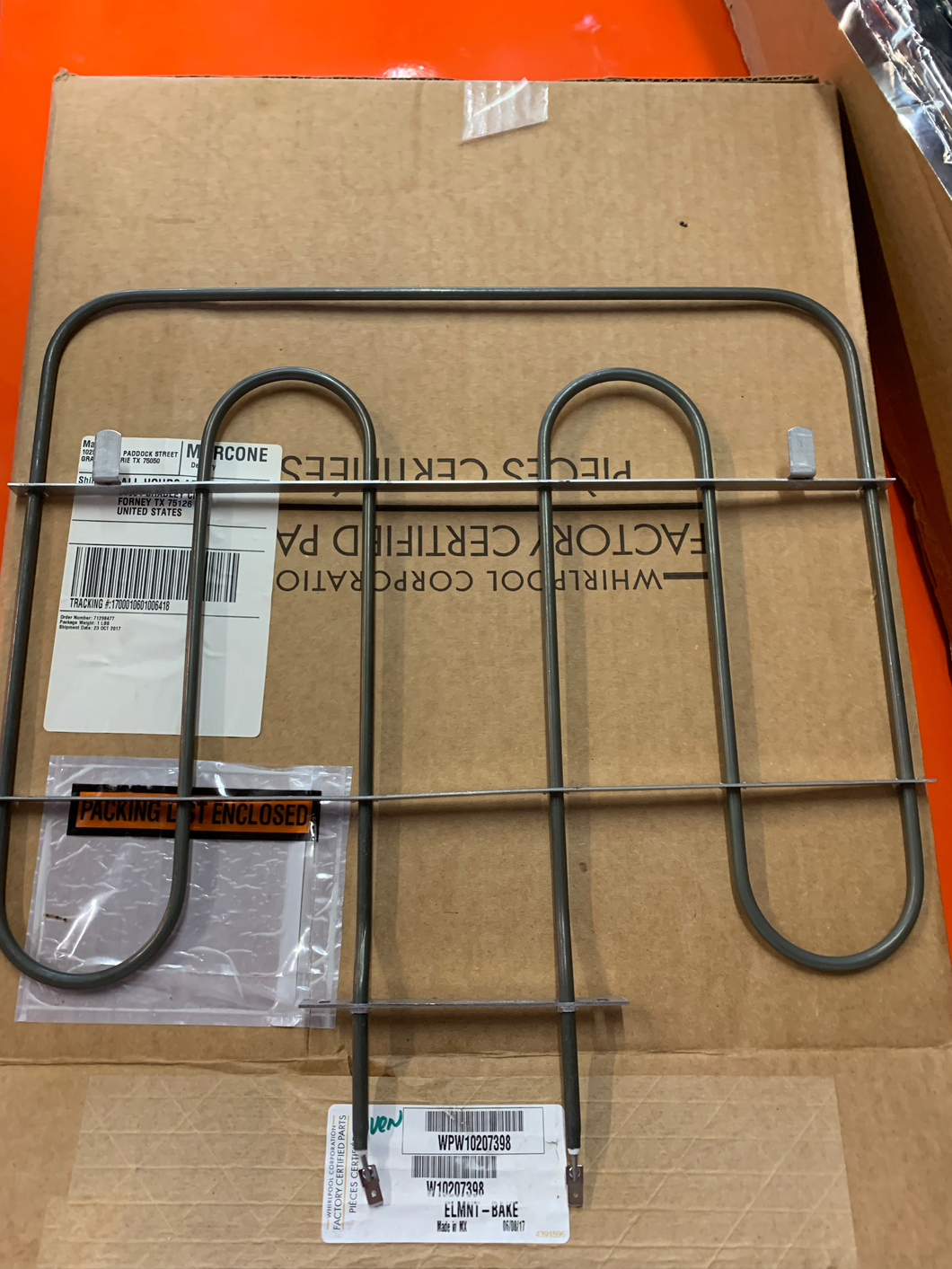Element - BAKE P/N # WPW10207398