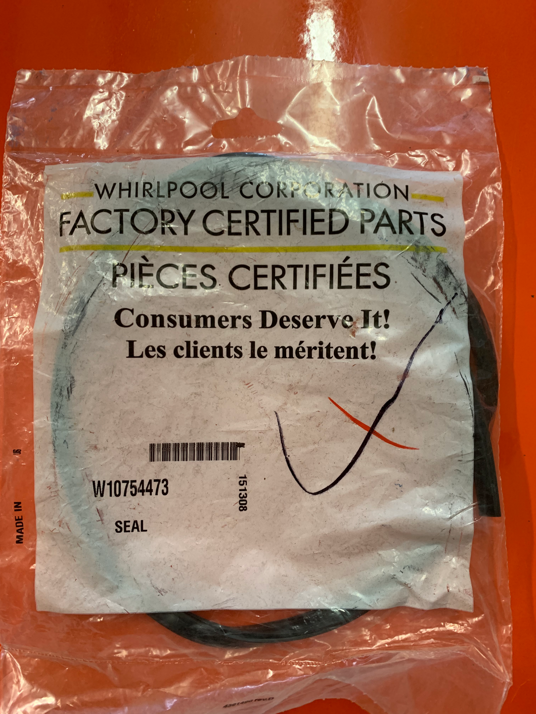 Seal P/N #W10754473