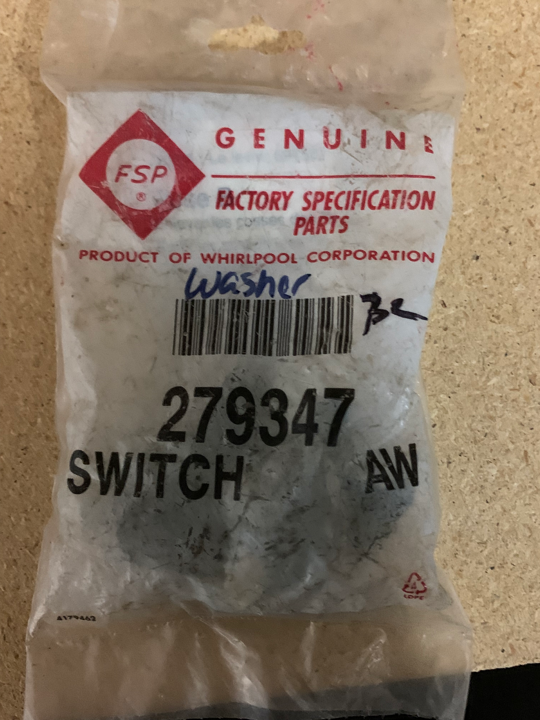 Switch-lid P/N # 279347