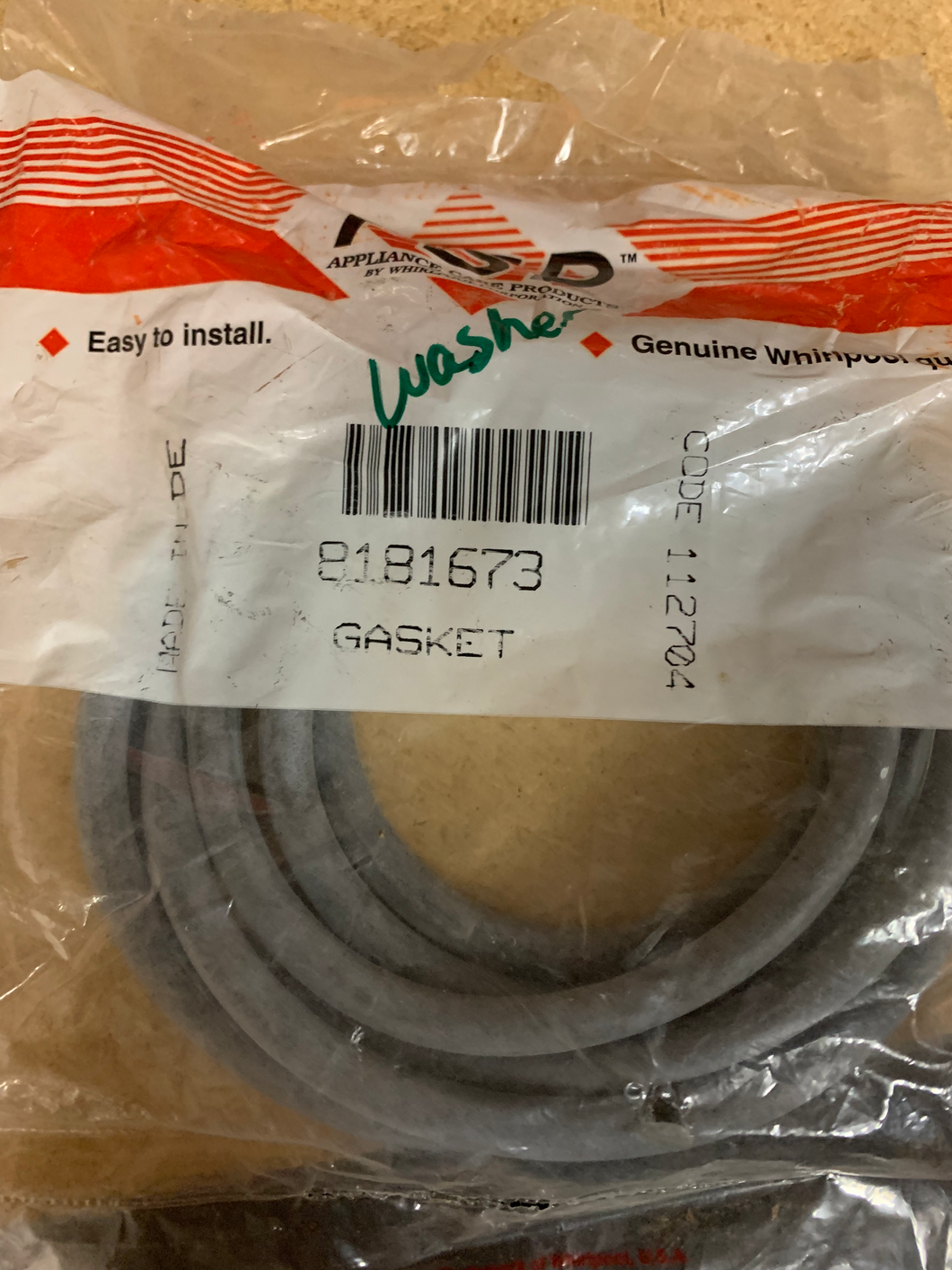 Gasket P/N #8181673